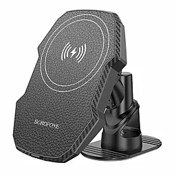 Держатель с беспроводной зарядкой, магнитный Borofone BH216 Adelante magnetic wireless fast charging (center console) Black - фото Держатель с беспроводной зарядкой, магнитный Borofone BH216 Adelante magnetic wireless fast charging (center console) Black