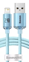 Кабель Baseus Crystal Shine USB-A - Lightning 12w 2.4a 1.2м cable Sky Blue (CAJY001103) - фото Кабель Baseus Crystal Shine USB-A - Lightning 12w 2.4a 1.2м cable Sky Blue (CAJY001103)