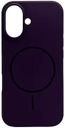 {"ru": "Чехол", "uk": "Чохол"} Silicone Case Full Fine Ring MagSafe для Apple iPhone 16  Dark Purple