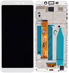 Дисплей Meizu M6s (M712) з тачскріном і рамкою, оригінал,  White