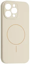 {"ru": "Чехол", "uk": "Чохол"} Silicone Case Full Camera Fine Ring MagSafe для Apple iPhone 14 Pro Max  Antique White