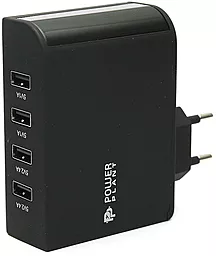 Сетевое зарядное устройство PowerPlant W-660 2.4a 4xUSB-A ports home charger black (DV00DV5066)