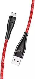 Кабель Usams U41 Braided USB-A - micro USB 12w 2.4a 1м cable Red - фото Кабель Usams U41 Braided USB-A - micro USB 12w 2.4a 1м cable Red