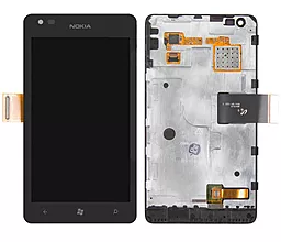 Дисплей Nokia Lumia 900 с тачскрином и рамкой, Black - фото Дисплей Nokia Lumia 900 с тачскрином и рамкой, Black