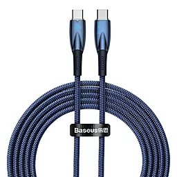 Кабель Baseus Glimmer Series USB Type-C - Type-C 100w 5a 2м PD cable Blue - фото Кабель Baseus Glimmer Series USB Type-C - Type-C 100w 5a 2м PD cable Blue