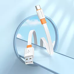 Кабель Borofone BX89 Union USB-A - Type-C 15w 3a 1м cable White/Orange - мініатюра 4 Кабель Borofone BX89 Union USB-A - Type-C 15w 3a 1м cable White/Orange - мініатюра 4