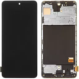 Дисплей Samsung Galaxy A51 A515 з тачскріном і рамкою, (TFT, без функції відбитка пальця), Black
