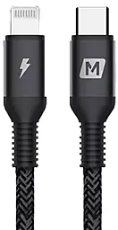 Кабель Momax Elite Link USB Type-C - Lightning 20w 3a 0.3м PD сable Black - фото Кабель Momax Elite Link USB Type-C - Lightning 20w 3a 0.3м PD сable Black