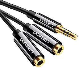 Аудио разветвитель Ugreen AV134mini Jack 3.5mm M/2xF 0.2 м black (20816) - фото Аудио разветвитель Ugreen AV134mini Jack 3.5mm M/2xF 0.2 м black (20816)