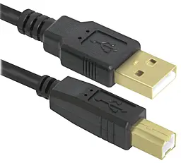 Шлейф (Кабель) Defender AM/BM USB 2.0 3.0м чорний (87431) - фото Шлейф (Кабель) Defender AM/BM USB 2.0 3.0м чорний (87431)
