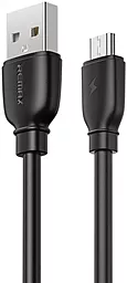 Кабель Remax Suji Pro RC-138m USB-A - micro USB 12w 2.4a 1м cable Black - фото Кабель Remax Suji Pro RC-138m USB-A - micro USB 12w 2.4a 1м cable Black