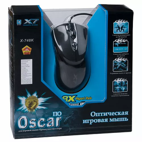 Комп'ютерна мишка A4Tech X-748K Black - фото 4