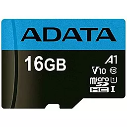Карта пам'яті ADATA microSDHC 16GB Premier Class 10 UHS-I U1 V10 A1 (AUSDH16GUICL10A1-R) - фото Карта пам'яті ADATA microSDHC 16GB Premier Class 10 UHS-I U1 V10 A1 (AUSDH16GUICL10A1-R)