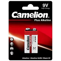 Батарейки Camelion 6LR61 (крона) 9V Plus Alkaline 1шт 9 V - фото Батарейки Camelion 6LR61 (крона) 9V Plus Alkaline 1шт 9 V