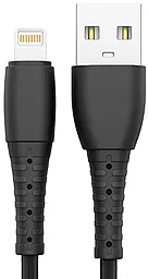 Кабель Grand-X PL-02 USB-A - Lightning 12w 3a 1м cable Black - фото Кабель Grand-X PL-02 USB-A - Lightning 12w 3a 1м cable Black