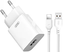 Сетевое зарядное устройство XO L99 2.4a home charger + Lightning cable white