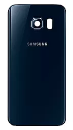 Задняя крышка корпуса Samsung Galaxy S6 EDGE G925F со стеклом камеры Original Black Sapphire