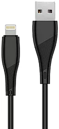 Кабель Walker C345 USB-A - Lightning 12w 2.4a 1м cable Black - фото Кабель Walker C345 USB-A - Lightning 12w 2.4a 1м cable Black