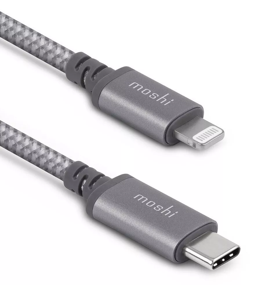Кабель Moshi Integra USB Type-C - Lightning 15w 3a 0.25м сable Gray (99MO084043) - фото 2