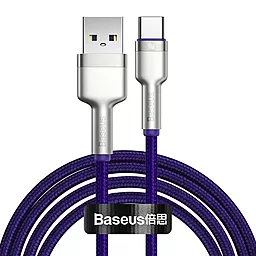 Кабель USB Baseus Cafule Metal 40w 2M USB Type-C cable  Purple (CATJK-B05)