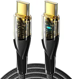 Кабель USB PD Essager Interstellar Transparent Design 100w 5a 2m USB Type C - Type C cable black (EXCTT1-XJA01-P)