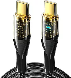 Кабель Essager Interstellar Transparent Design USB Type-C - Type-C 100w 5a 2м PD cable Black (EXCTT1-XJA01-P) - фото Кабель Essager Interstellar Transparent Design USB Type-C - Type-C 100w 5a 2м PD cable Black (EXCTT1-XJA01-P)