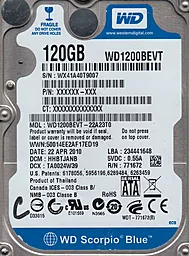 Жорсткий диск для ноутбука Western Digital Blue 120 GB 2.5 (WD1200BEVT)