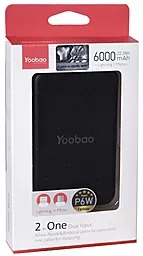 Повербанк Yoobao P6W 6000 mAh Black - миниатюра 5 Повербанк Yoobao P6W 6000 mAh Black - миниатюра 5