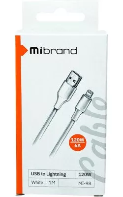 Кабель Mibrand MI-98 USB-A - Lightning 10w 1м cable White (MIDC/98LW) - фото 2