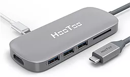 Мультипортовый USB Type-C хаб HooToo USB Type-C to HDMI/USB 3.0/USB Type-C/Card Reader Space Grey (HT-UC001 / HT-UC001SG / HT-UC001-SG) - миниатюра 2