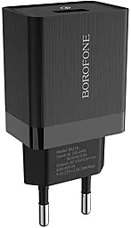 Сетевое зарядное устройство с быстрой зарядкой Borofone BA17A Centrino 18w QC3.0 home charger black - фото Сетевое зарядное устройство с быстрой зарядкой Borofone BA17A Centrino 18w QC3.0 home charger black