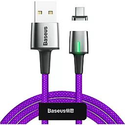 Кабель Baseus Zinc Magnetic USB-A - Type-C 15w 3a 1м cable Purple (CATXC-A05) - фото Кабель Baseus Zinc Magnetic USB-A - Type-C 15w 3a 1м cable Purple (CATXC-A05)