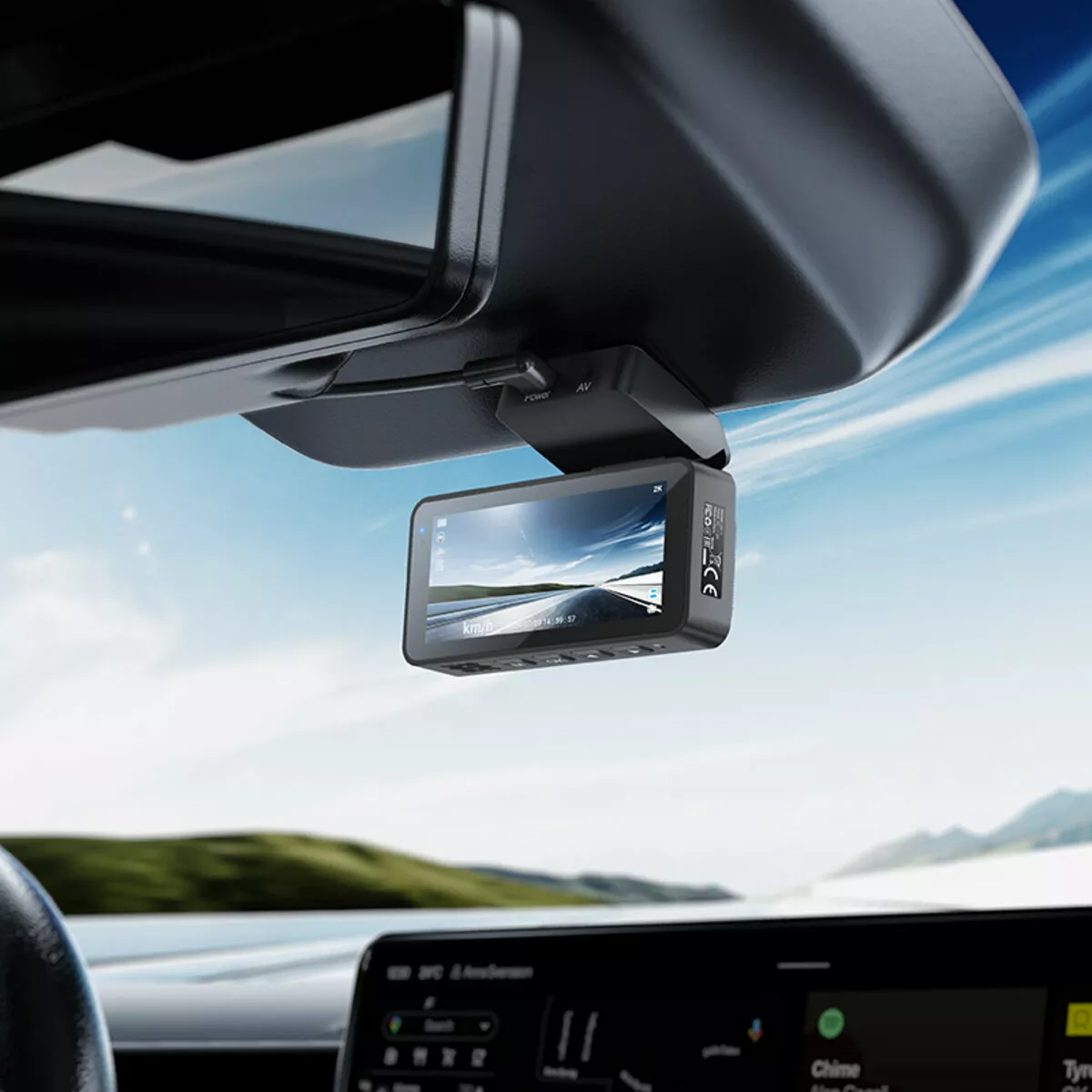 Видеорегистратор Hoco DV11 2K display GPS Silvery Gray - фото 9