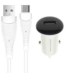 Автомобильное зарядное устройство WUW T21 1a сar charger + USB-C cable white - фото Автомобильное зарядное устройство WUW T21 1a сar charger + USB-C cable white