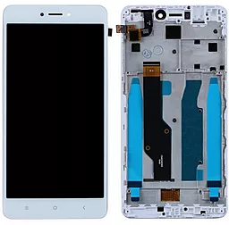 Дисплей Xiaomi Redmi Note 4X Snapdragon с тачскрином и рамкой, оригинал, White