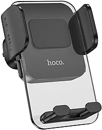 Держатель с автозажимом Hoco CA117 Exquisite Press Type Air Outlet Black - фото Держатель с автозажимом Hoco CA117 Exquisite Press Type Air Outlet Black