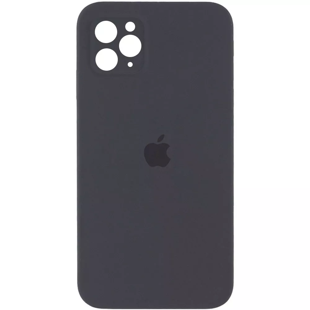Чехол Silicone Case Full Camera Square для Apple iPhone 11 Pro Max Dark Gray - фото 1