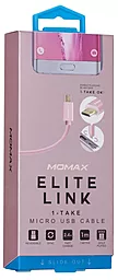 Кабель USB Momax Elite LINK micro USB Cable Rose Gold (DDM3L2) - миниатюра 6