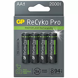 Аккумулятор GP Recyko+ Pro Photo Flash AA / HR06 2000 mAh 4шт (GP210AAHCF-2APCEB4)