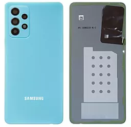 Задняя крышка корпуса Samsung Galaxy A52 5G A526 со стеклом камеры  Awesome Blue
