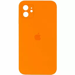 Чехол Silicone Case Full Camera для Apple IPhone 12  Orange