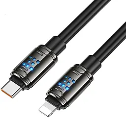 Кабель Hoco U143 USB Type-C - Lightning 27w 3a 1.2м PD сable Black - фото Кабель Hoco U143 USB Type-C - Lightning 27w 3a 1.2м PD сable Black