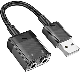 Кабель (шлейф) Hoco LS37 2-in-1 black