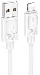 Кабель Hoco X122 Benefit USB-A - Lightning 12w 2.4a 1м сable White - фото Кабель Hoco X122 Benefit USB-A - Lightning 12w 2.4a 1м сable White
