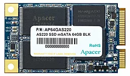 Накопичувач SSD Apacer AS220B 64 GB mSATA (AP64GAS220B-1)