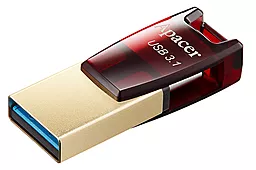 Флешка Apacer 64 GB AH180 Red Type-C Dual USB 3.1 (AP64GAH180R-1) Red - фото Флешка Apacer 64 GB AH180 Red Type-C Dual USB 3.1 (AP64GAH180R-1) Red