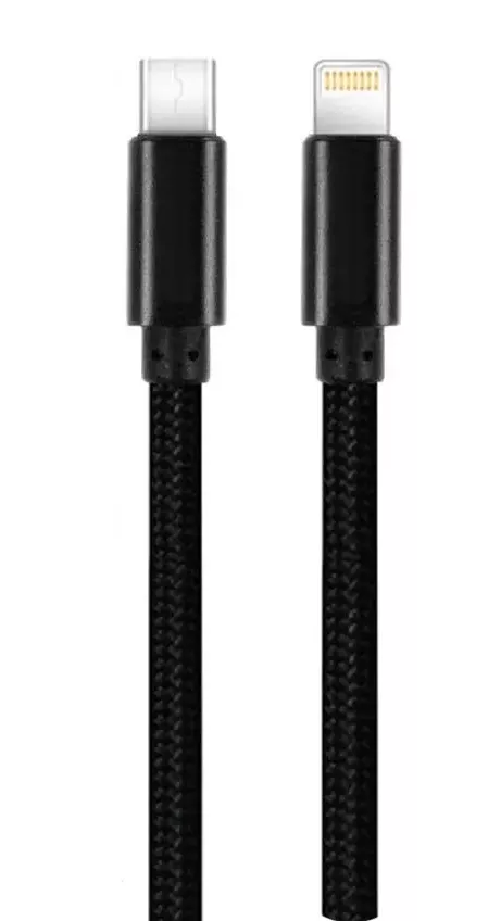 Кабель EasyLife USB Type-C - Lightning 18w 3a 1м PD сable Black (RD-R07) - фото 1