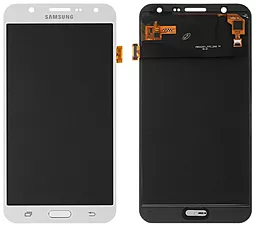 Дисплей Samsung Galaxy J7 J700 2015 з тачскріном, (TFT), White