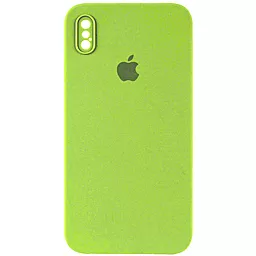 {"ru": "Чехол", "uk": "Чохол"} Silicone Case Full Camera Square для Apple iPhone X, iPhone XS Party green