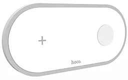 Беспроводное (индукционное) зарядное устройство Hoco CW20 Wisdom 2-in-1 Wireless Charger White - миниатюра 2